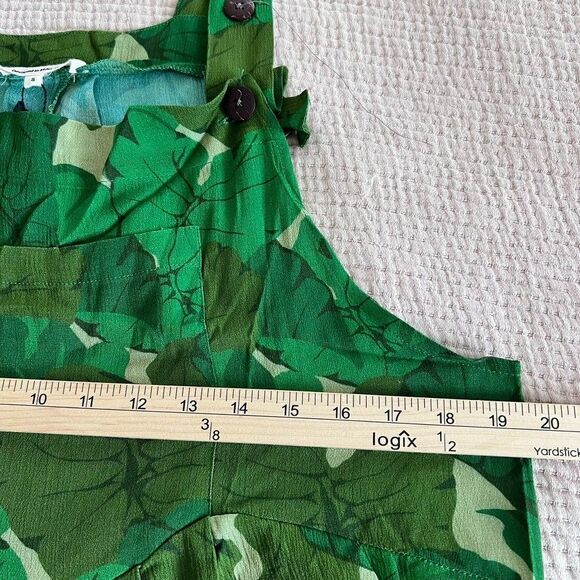 Paradise Now Hawaii Kaloflauge Shortie Overall Jumper Romper‎ Women Small Leaves - Picture 14 of 16